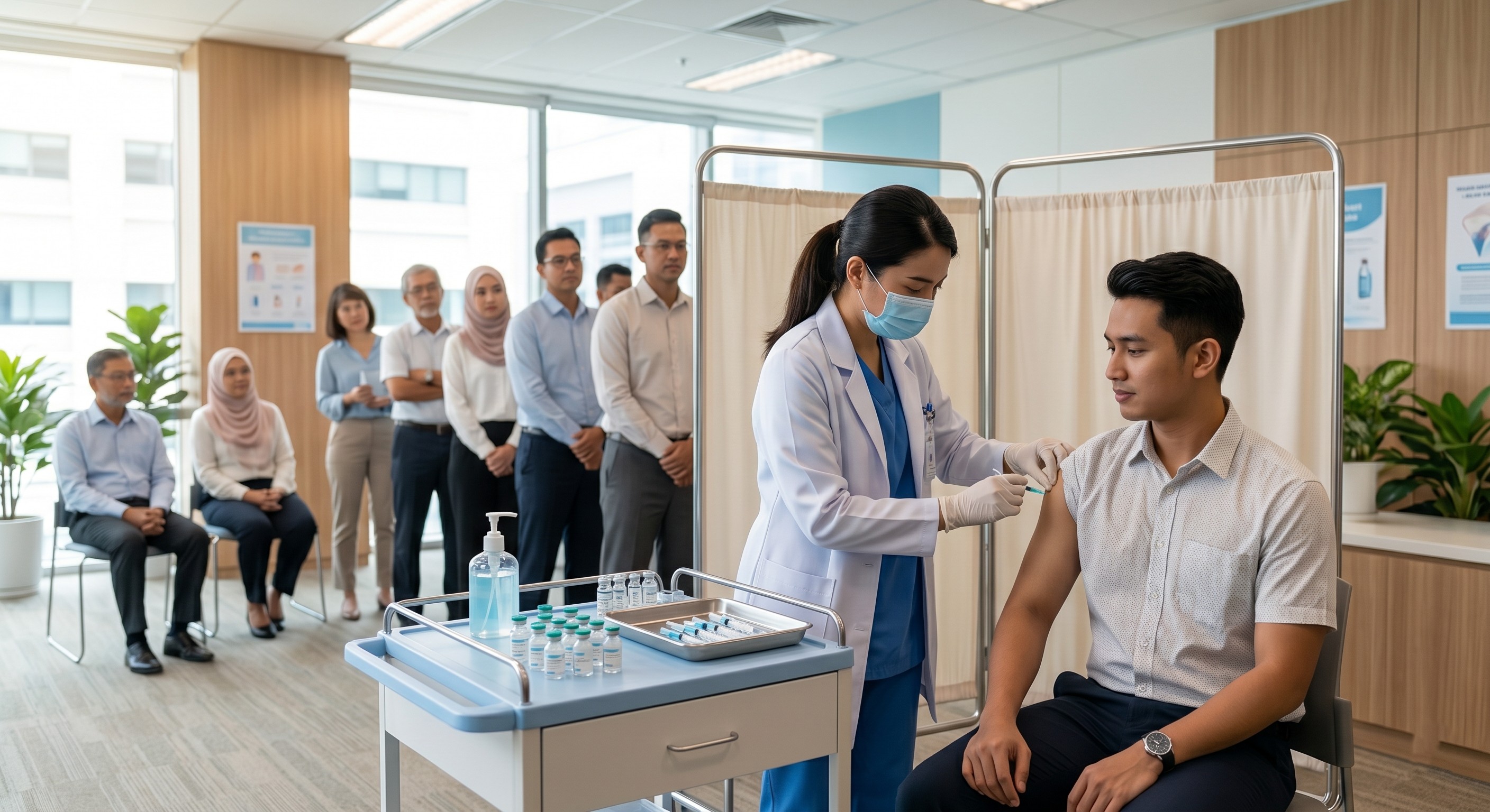 On-site flu vaccination in Malaysia