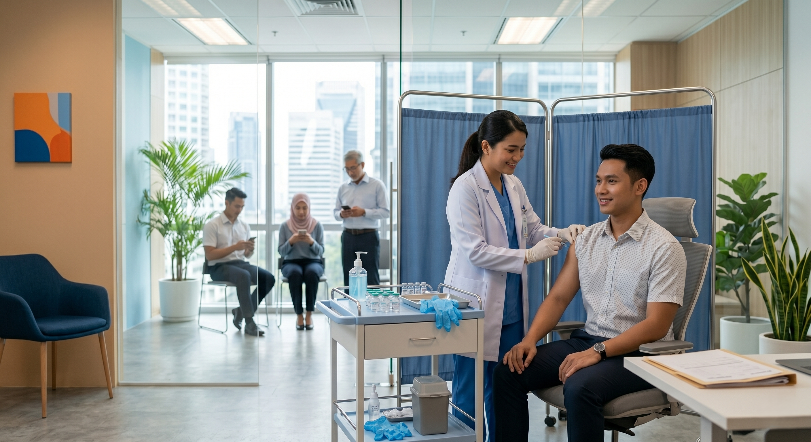 Workplace vaccination event